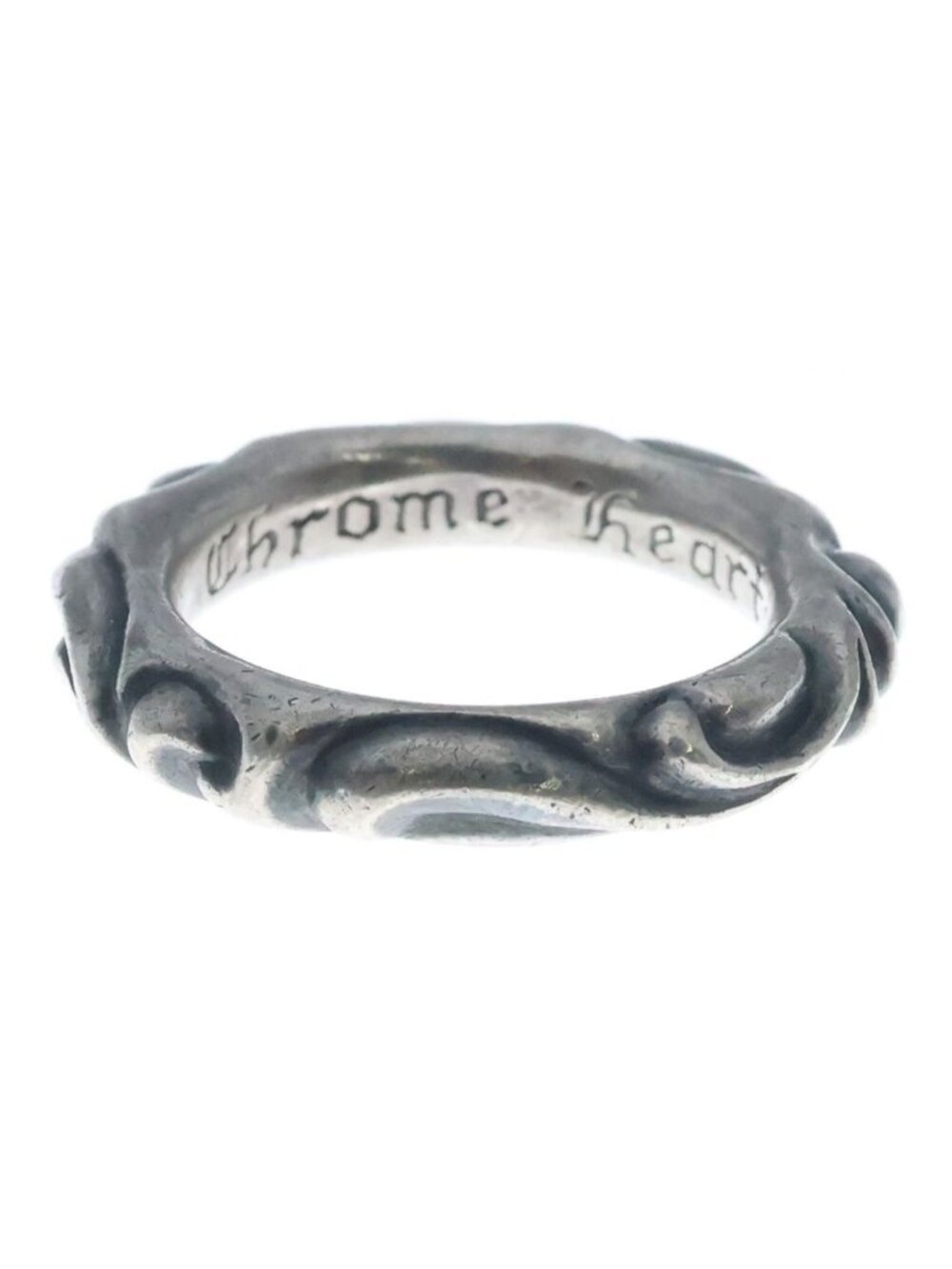 Chrome Hearts Scrl Band Scroll Ring Silver
